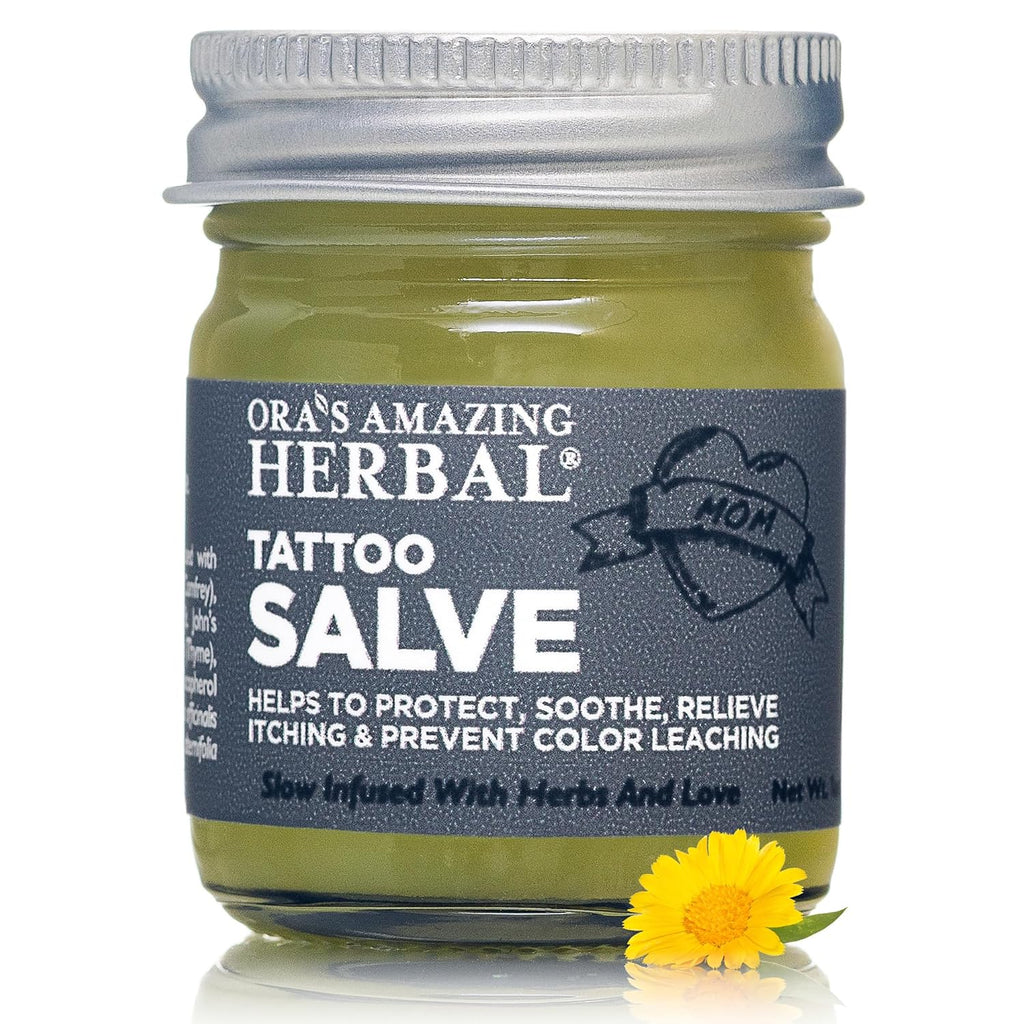 Tattoo Salve, Apothecary-Grade Tattoo Aftercare Balm, Natural Tattoo Ointment for Healed Tattoos, Itch Relief Cream