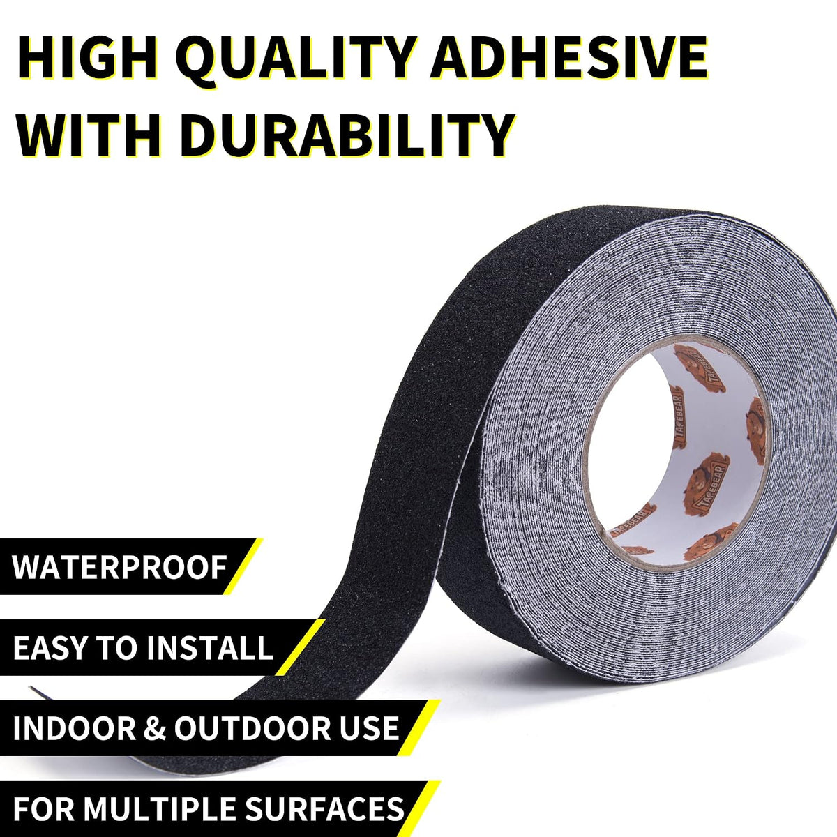 Black Grip Tape Anti Slip Traction Tape 3Inch x 60Ft