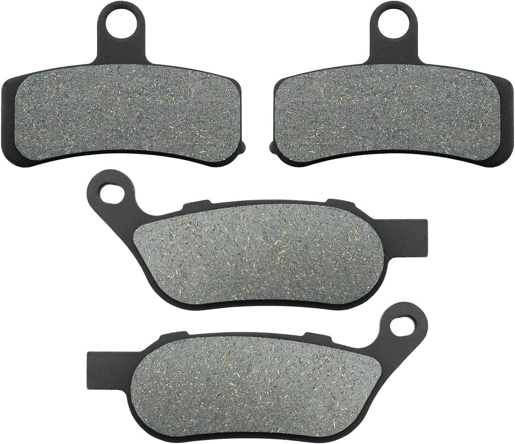 Front and Rear Brake Pads for Harley Davidson Fatboy Softail Deluxe Heritage Softail Classic Street Bob Softail Slim Dyna Wide Glide Softail Custom/Standard Super Glide Low Rider Night Train Rocker C