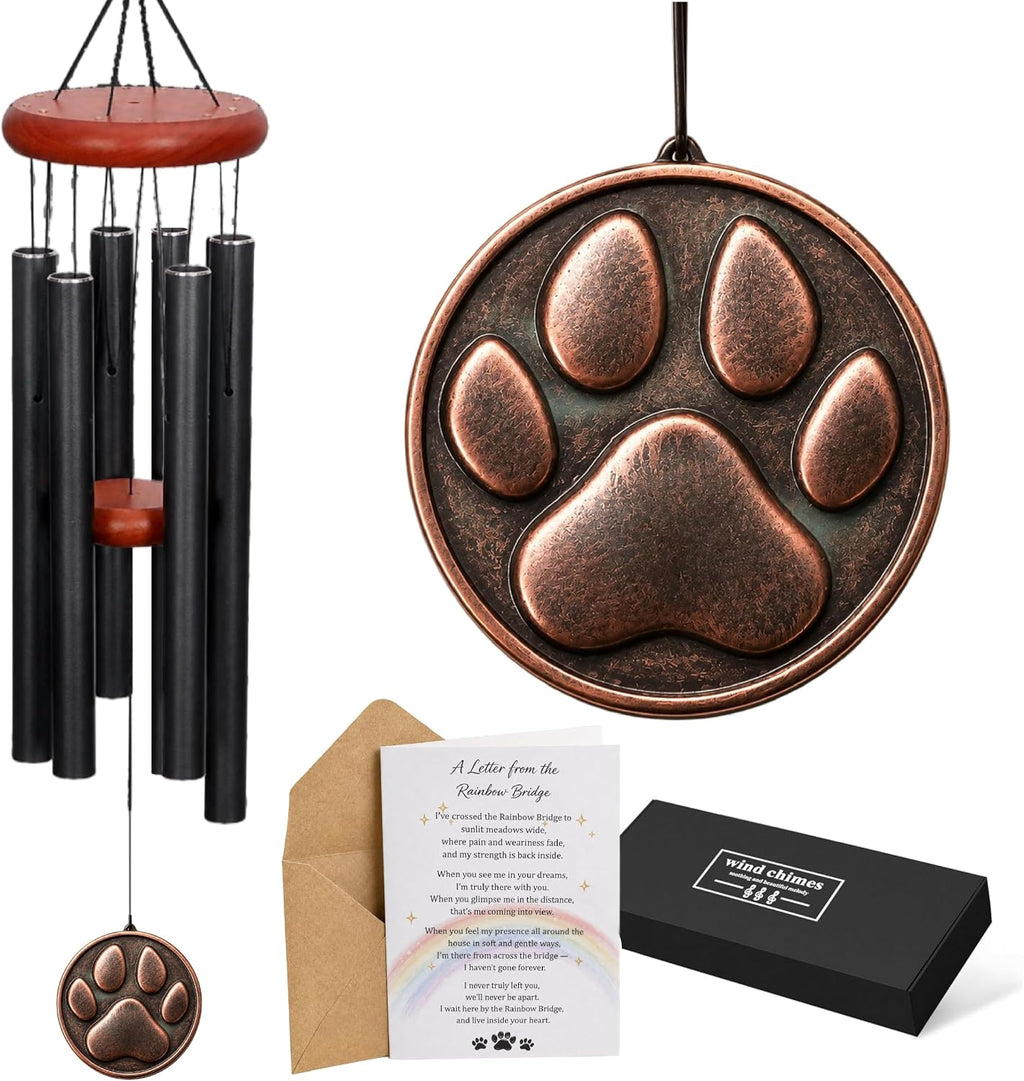 Dog Memorial Gifts for Loss of Dog, 32" Pet Memorial Wind Chimes