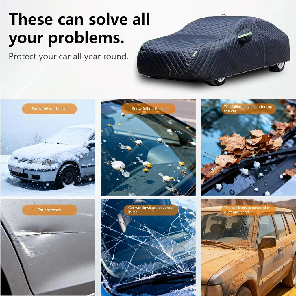 Anti-Hail Car Cover for Mercedes-Benz E300 E63 AMG S 2006-2024，Hail Protector Car Cover Padded Heavy Duty Waterproof