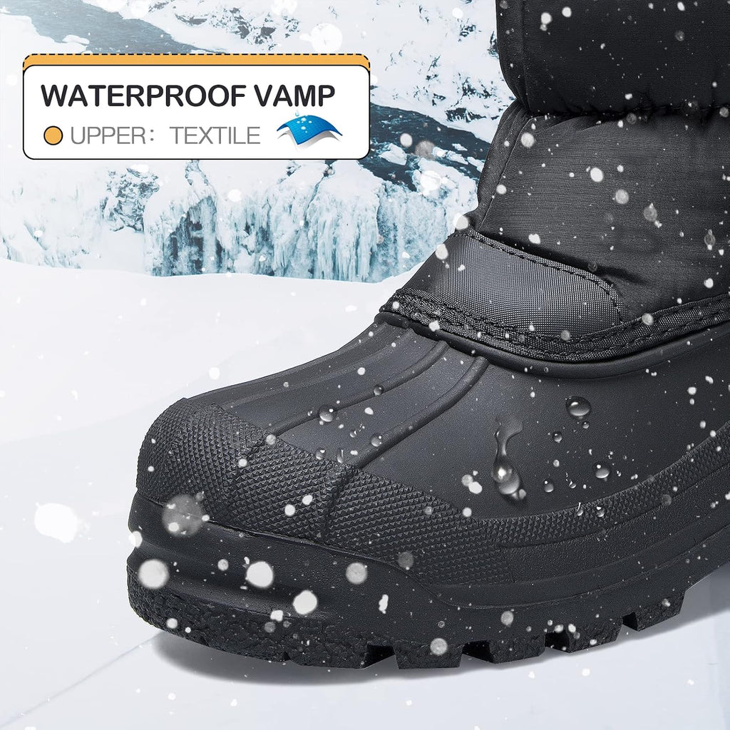 Snow Boots for Boys & Girls Warm Waterproof Slip Resistant Winter Shoes (Toddler/Little Kid/Big Kid)