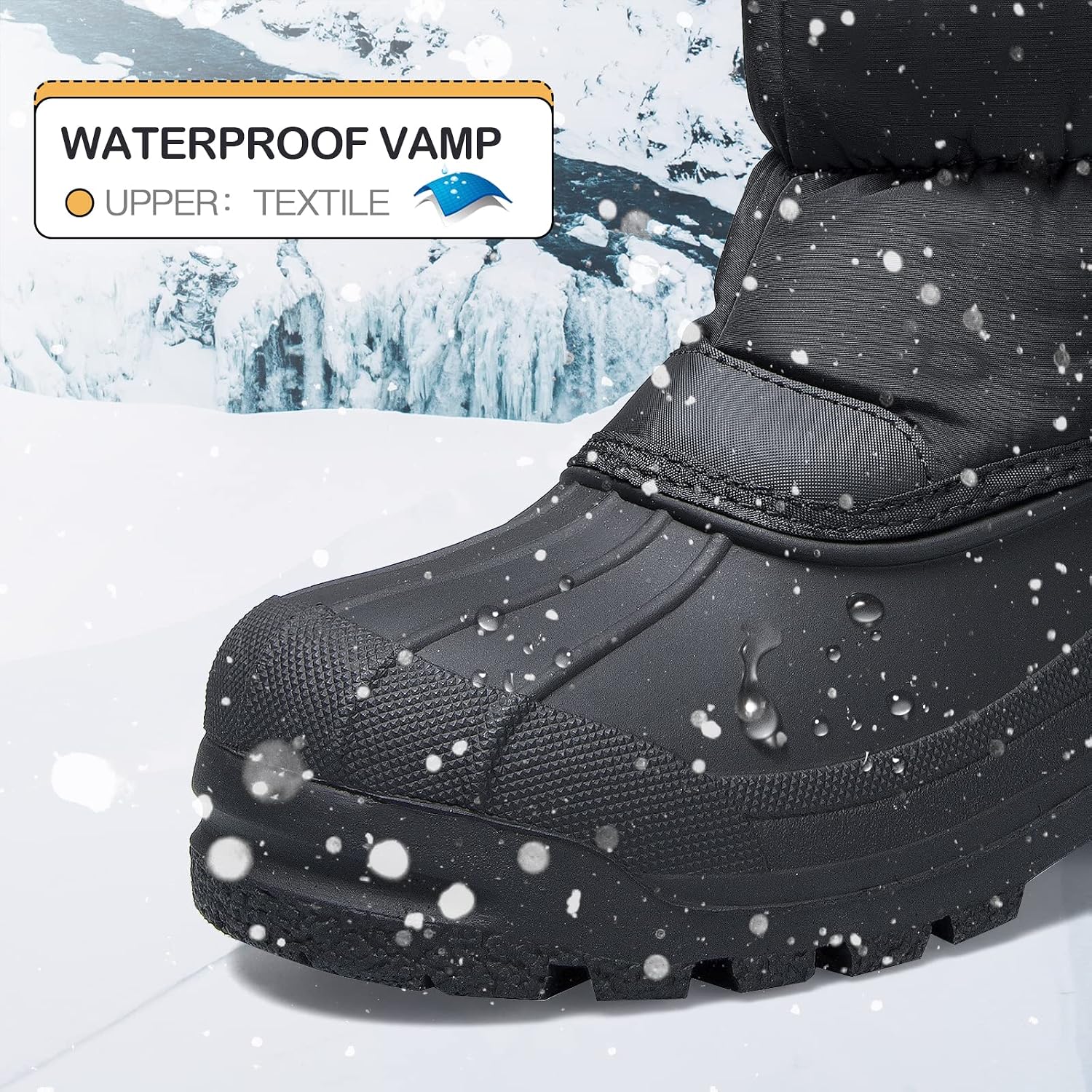 Snow Boots for Boys & Girls Warm Waterproof Slip Resistant Winter Shoes (Toddler/Little Kid/Big Kid)