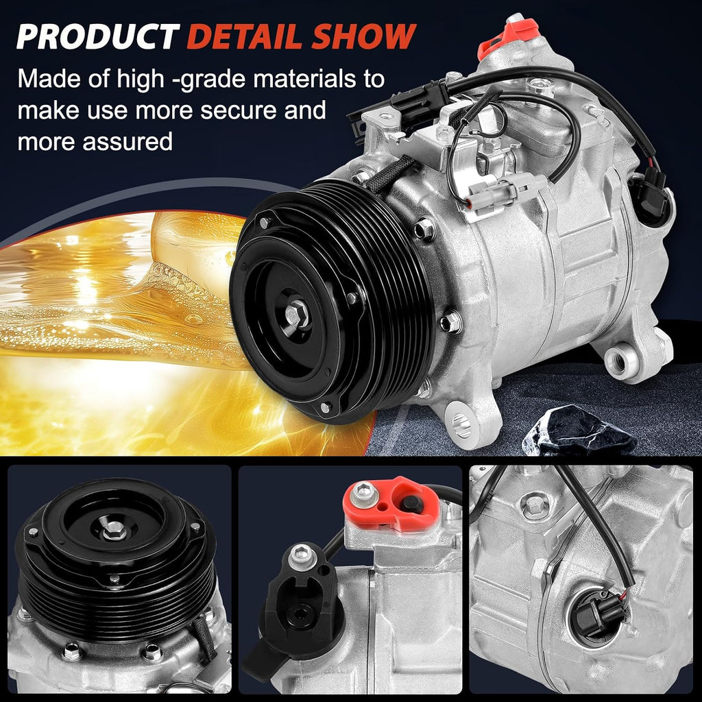 Air Conditioner AC Compressor with Clutch Compatible with BMW X5,320i 328i 428i 528i 535i 228i 328d 535d 740Ld GT xDrive Gran Coupe 2014 2015 2016,Replace 64529216466 64529399059,64529330825 ect
