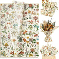 100 Sheets Vintage Floral Tissue Paper, Wildflowers, 20 x 14 Inch