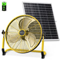 14" Solar Fan, Rechargeable Battery Operated Floor Fan