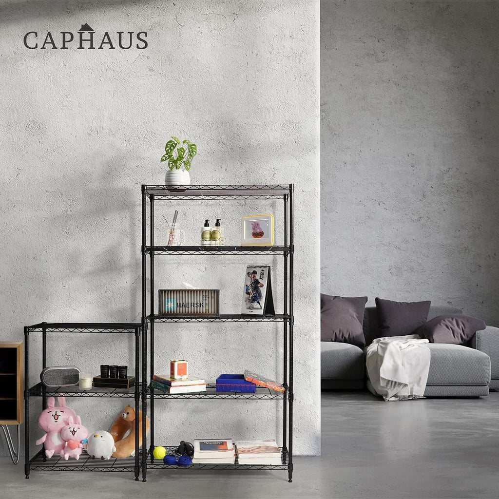 3/4/5-Tier Adjustable Height Wire Shelving Unit, Rack Shelving, Metal Steel Shelves, Garage Organizer, Utility