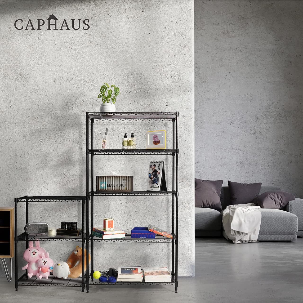 3/4/5-Tier Adjustable Height Wire Shelving Unit, Rack Shelving, Metal Steel Shelves, Garage Organizer, Utility