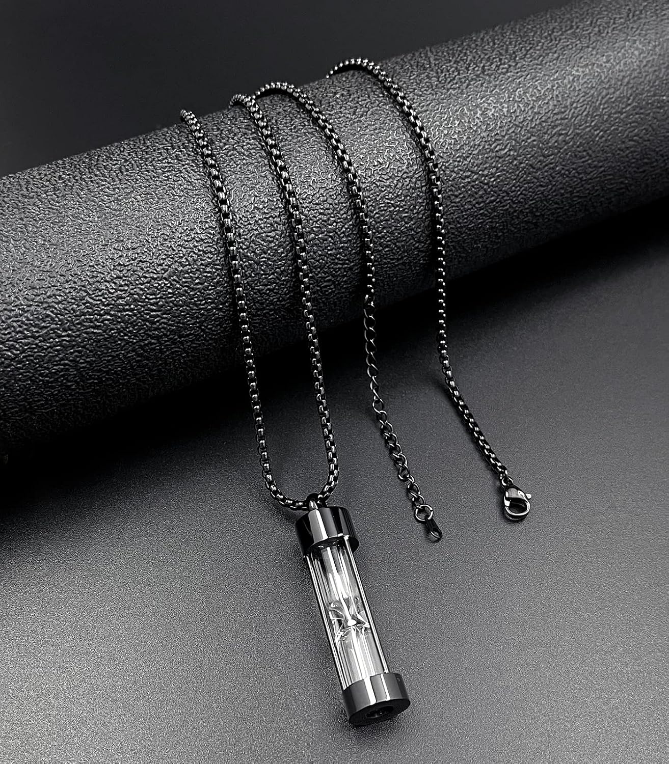 Urn Necklace for Ashes Timeless Hourglass Memorial Pendant Keepsake Cremation Jewelry for Human Pet Ashes