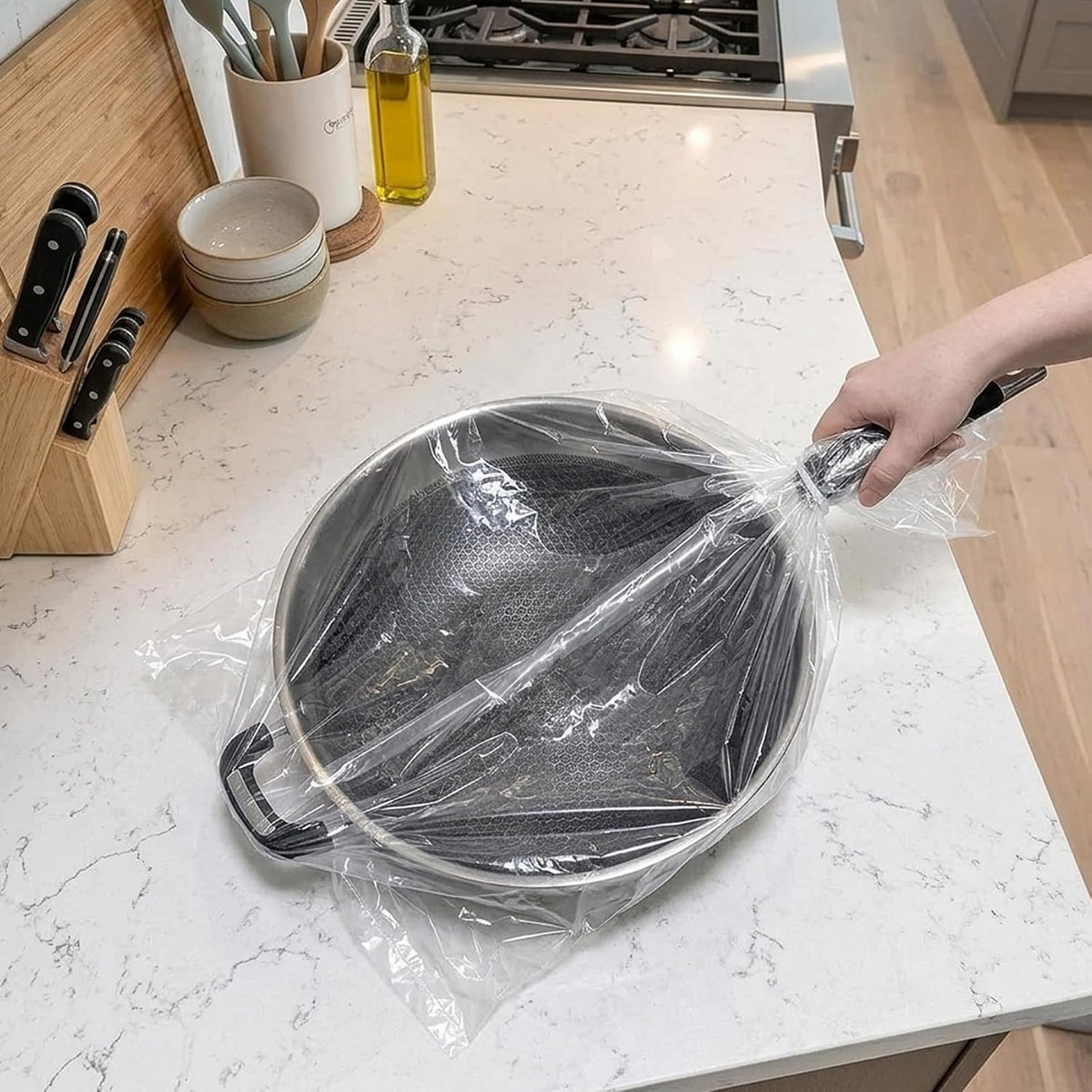 Clear Plastic Flat Open Poly Bags for Packaging, 18x24 In, 50Pcs