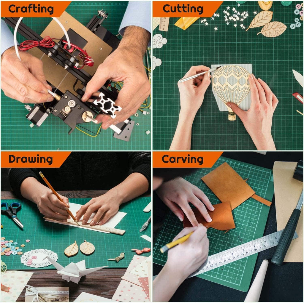 Self Healing Sewing Mat, 12inch x 18inch Rotary Cutting Mat Double Sided 5-Ply Craft Cutting Board for Sewing Crafts