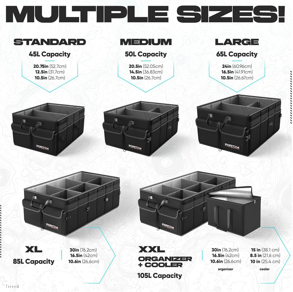 Trunk Organizer For SUV Car Trunk Organizer, Foldable Storage, Car Accessories for Women Men, Collapsible Bag, 600D