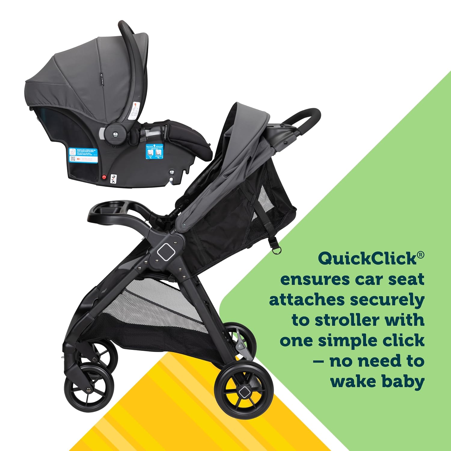 Smooth Ride Travel System Stroller and OnBoard FLX Infant Car Seat, Newborn to Toddler Baby Combo, Easy-Install