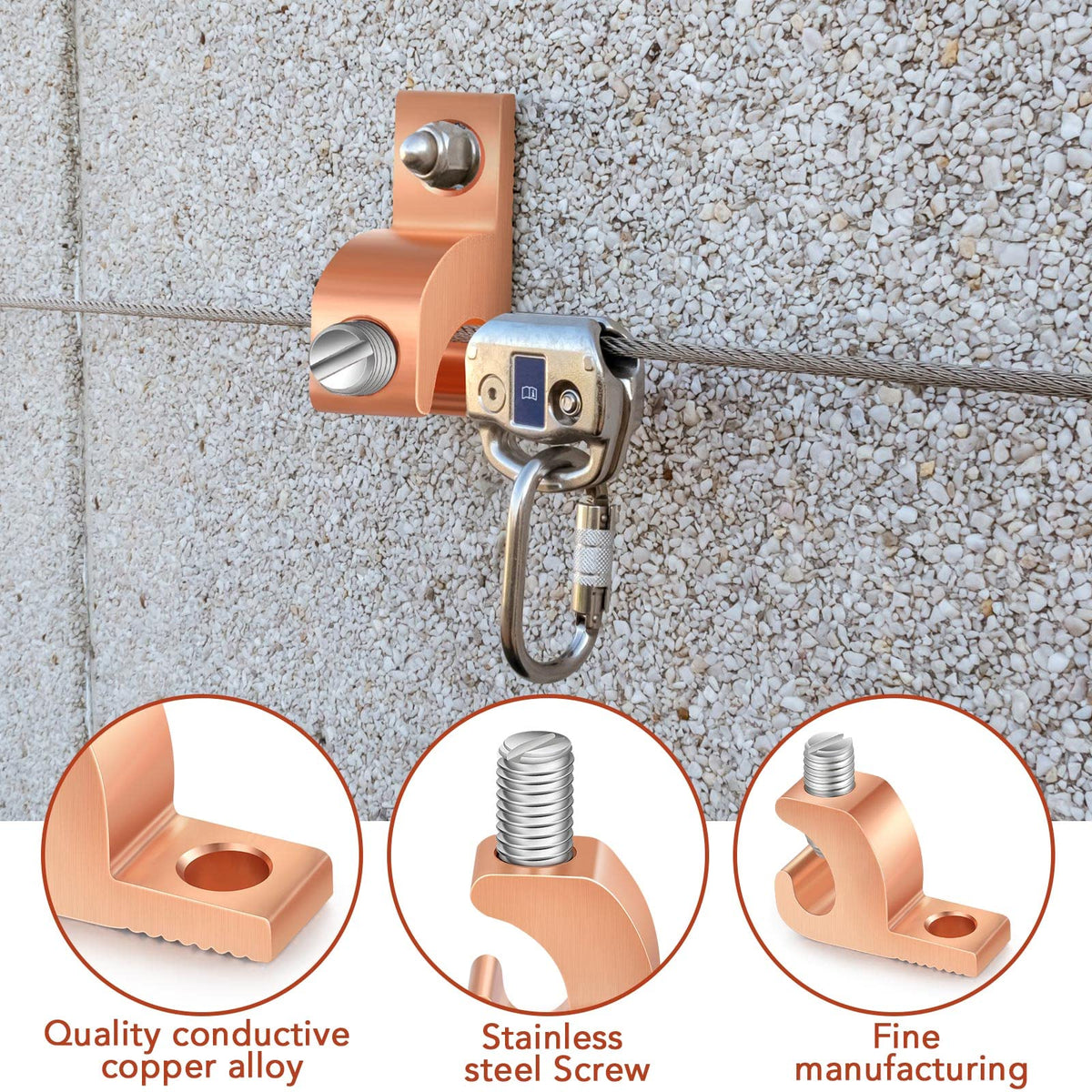 Landhoow 40 Pack Lay-in Lugs, Copper Pool Bonding Connectors, 4-14 AWG
