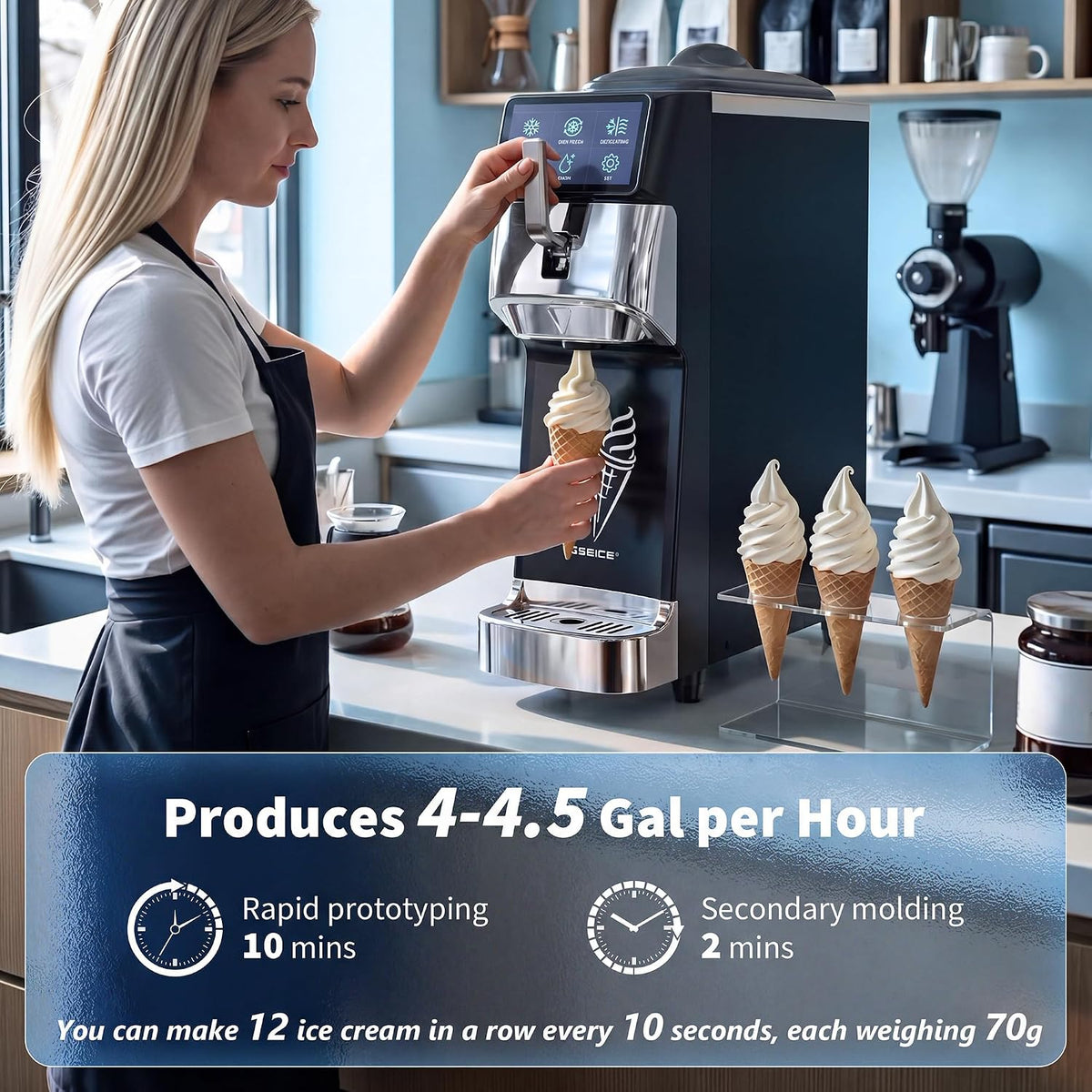 Commercial Soft Serve Ice Cream Maker Machine