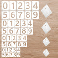 3,4,5,6 Inch Number Stencils Kit 0-9, 40Pcs Plastic Number Stencils, Reusable Curb Stencil Kit for Address Painting
