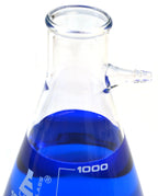 Filtering Flask, 1000ml - Borosilicate Glass - Conical Shape, with Integral Side Arm - White Graduations