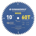 10" 60T Thin Kerf Circular Saw Blade Woodworking Fine Finish, Trim | Tungsten Carbide ATB Cutting Teeth, Finish, Trim