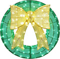 24in Pre Lit Christmas Wreath for Front Door Mantel & Stair Railing with Lights Indoor Outdoor Doorway Decor