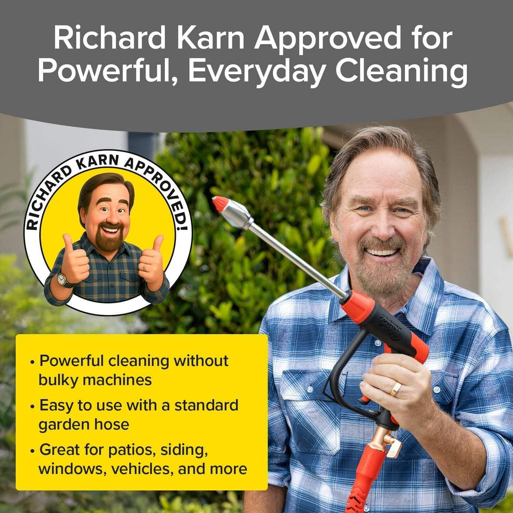 Arrow, AS SEEN ON TV, Customizable Spray Nozzle from Powerful Jet Stream Cleaning to Gentle Garden Watering, Flow