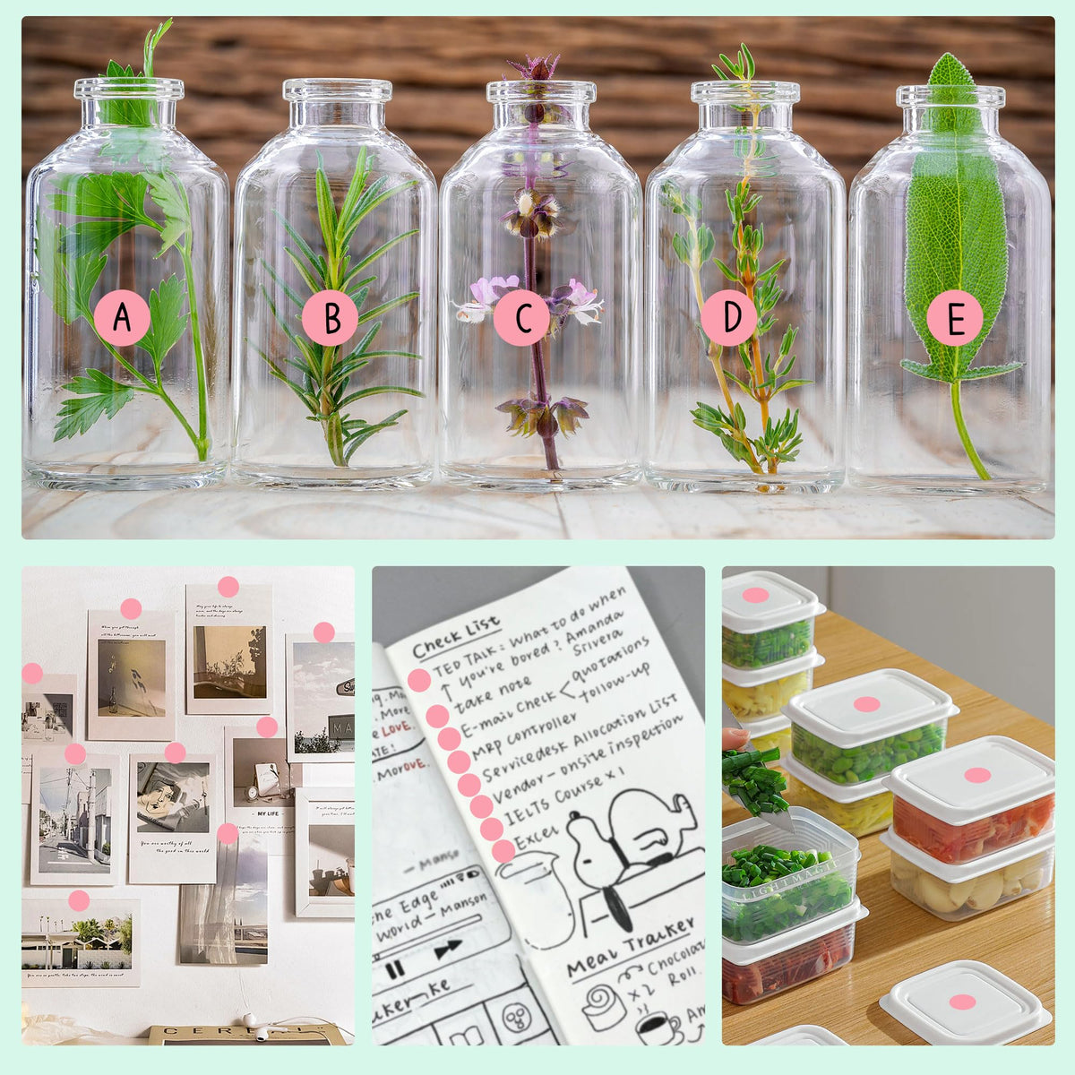 10000PCS 1/2 Inch Round Color-Code Dot Stickers,Circle Colorful Coding Label Sticker for Home Office (Pink)
