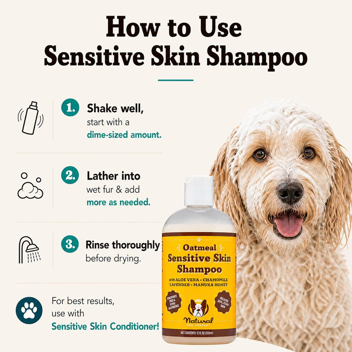 Sensitive Skin Dog Shampoo - 12 oz