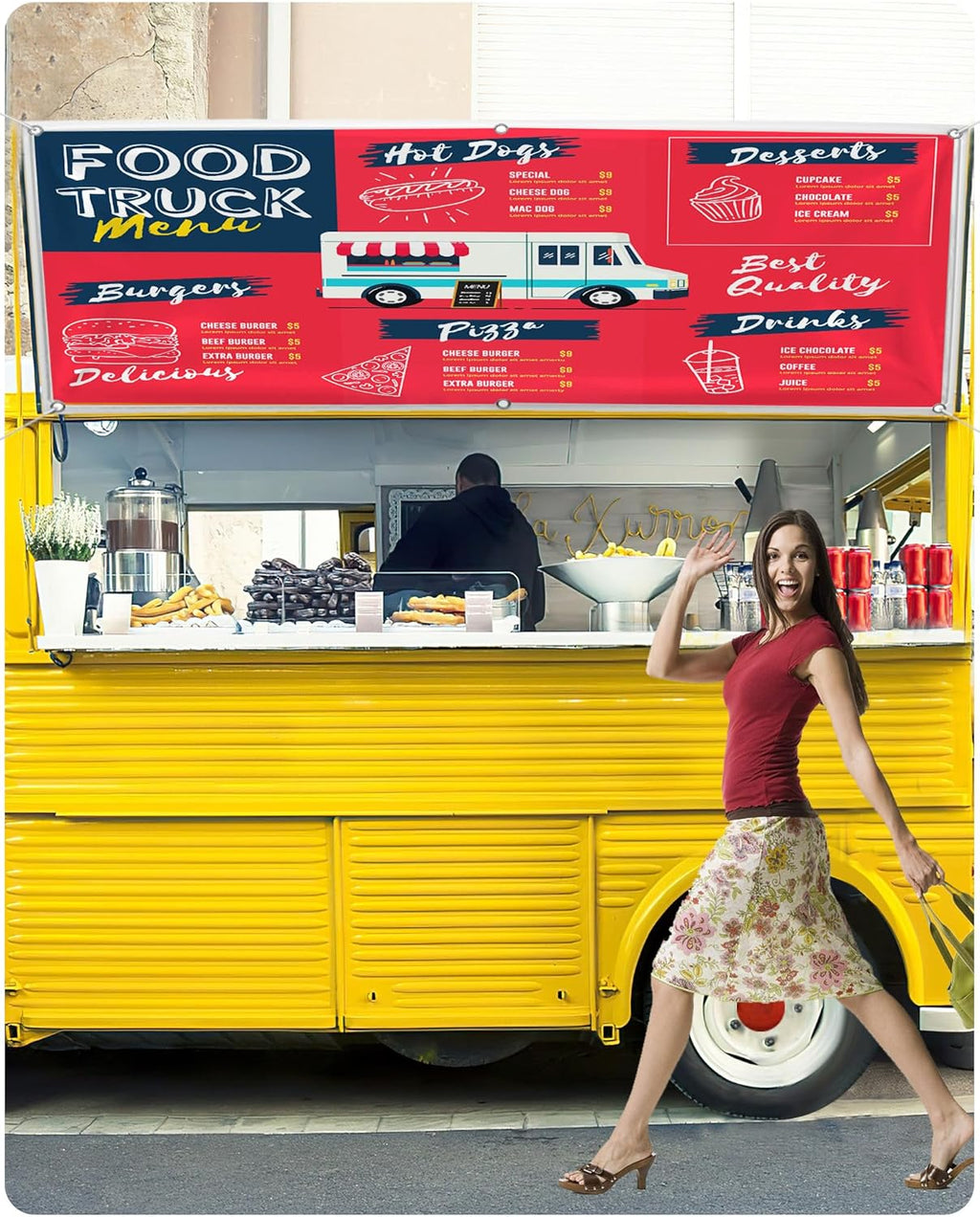 Custom Vinyl Banners and Signs Customize for Business Outdoor, Personalized Banner Customize with Text Logo for