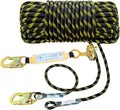 25FT Rope Harness Safety Lanyard, Roofing Fall Protection Rope