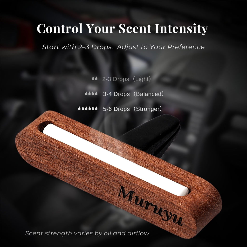 2-Pack Sapele Wood Car Vent Diffuser