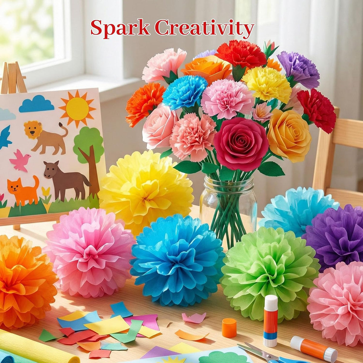 Tissue Paper 120 Sheets, 20 X 14 inch 20 Colors for Gift Bags