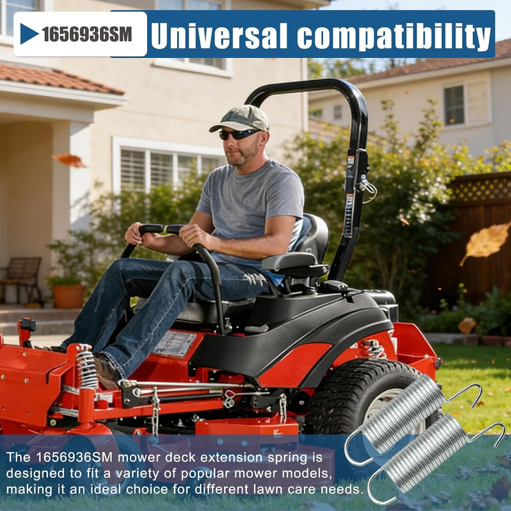 1656936SM Mower Deck Extension Spring FIts for Briggs and Stratton, Simplicity, Murray and Craftsman Lawn Mowers, Replacement Part for Tensioning Drive Belt from Clutch ，2-Pack