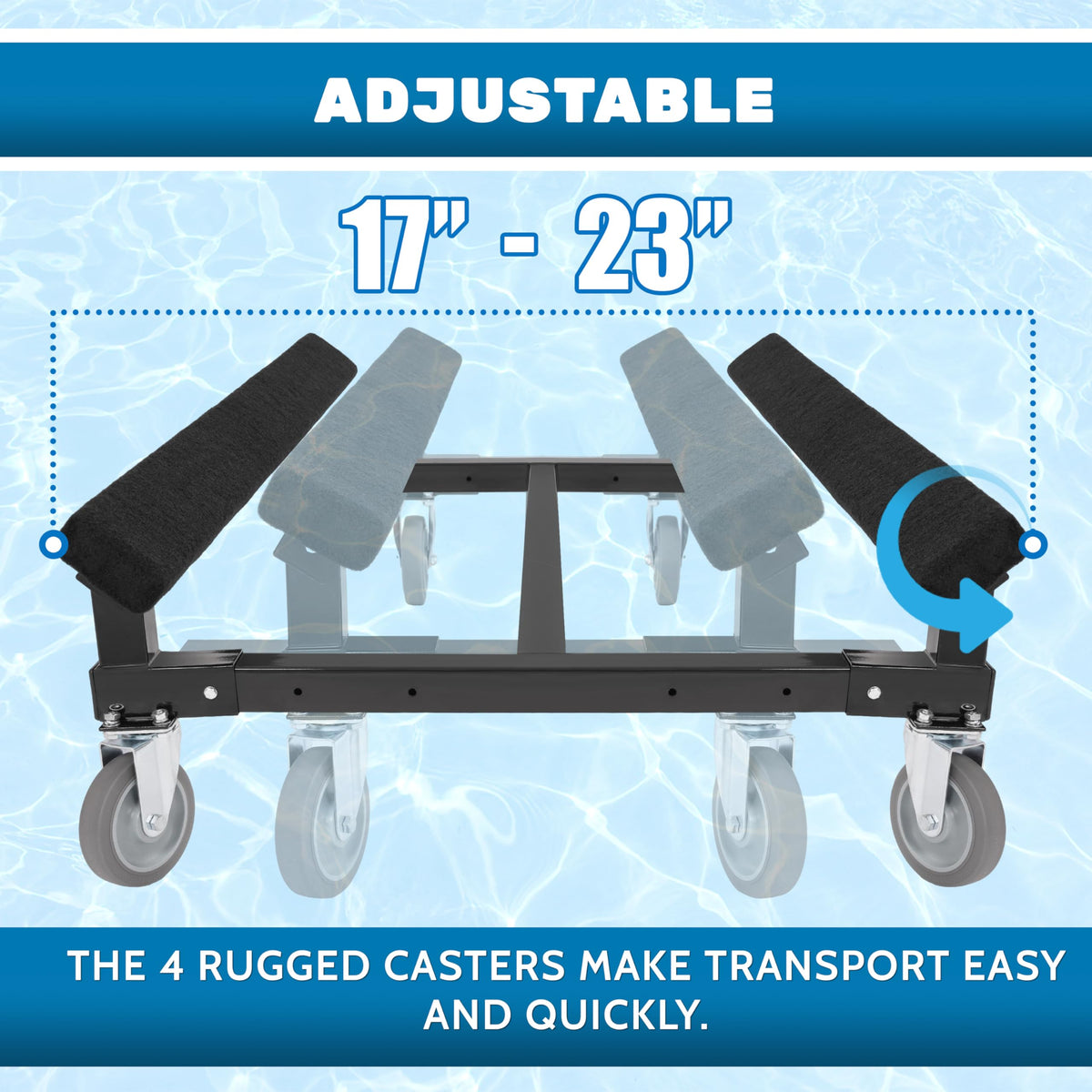 Watercraft Dolly Compatible with Jet Ski Stand Boat Sailboats