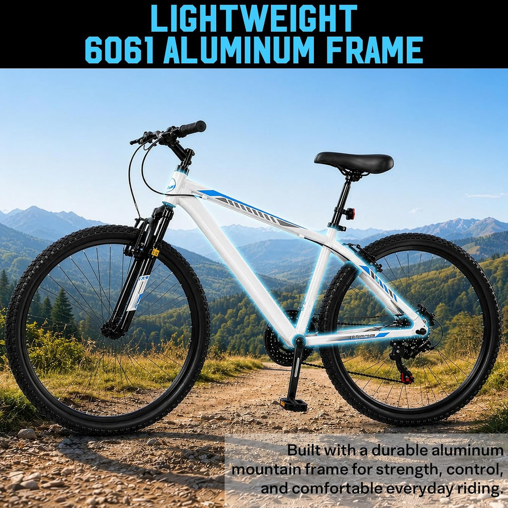 29 Inch Mountain Bike Hardtail Bicycle MTB for Adult Women Men | 29r 21-Speed Trigger Shifter, Lightweight Aluminum