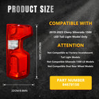 LED Tail Light Compatible With 2019-2026 Chevy Silverado 1500 Passenger