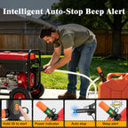 Electric Fuel Transfer Pump, Gas Can Pump with One Touch Start Auto-Stop