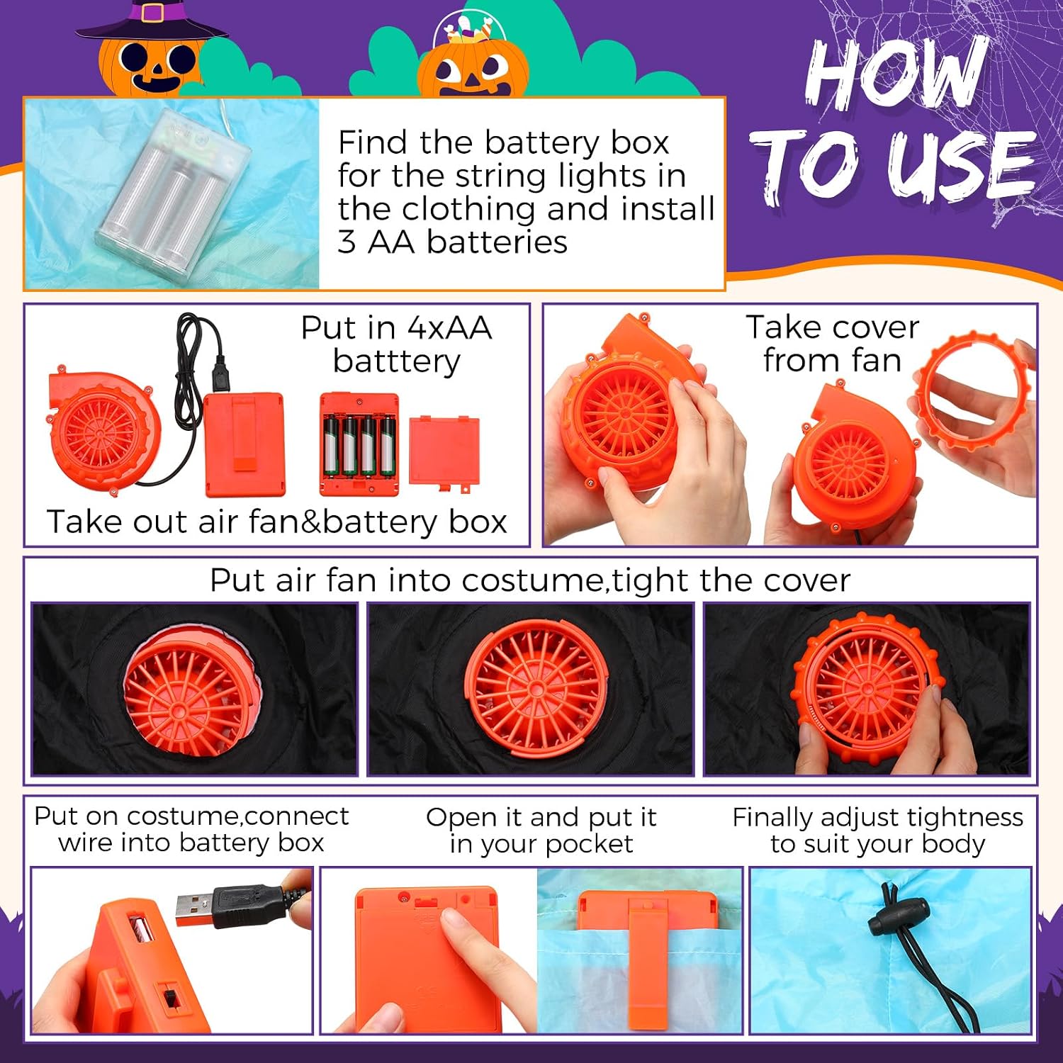 Inflatable Costume Adult With Light Halloween
