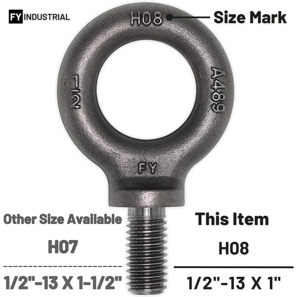 2 Pcs Lifting Shoulder Eye Bolts 1/2"-13 X 1