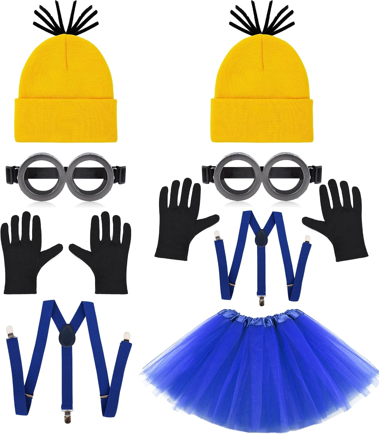 Halloween Costume Accessories for Adult Couples - 2 Person Yellow Duo Halloween Costumes Party Cosplay Set - Matching