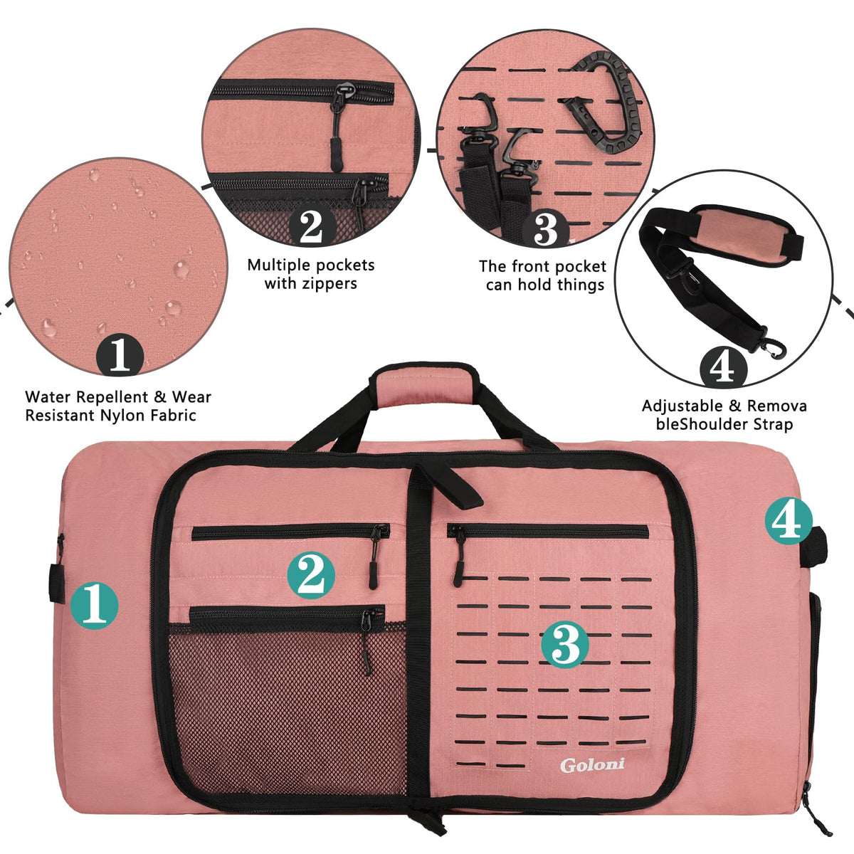 80L Foldable Duffle Bag for Travel, Large Durable Travel Duffel Bag