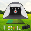 Golf Net, 10x7ft Golf Practice Net with Foldable Tri-Turf Mat