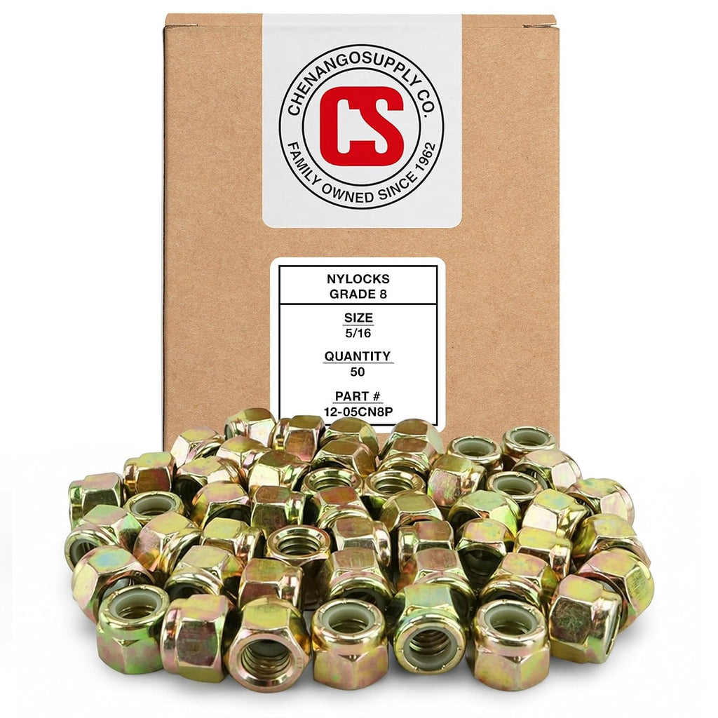 Chenango Supply 5/16-18 Grade 8 Nylon Insert Lock Nuts