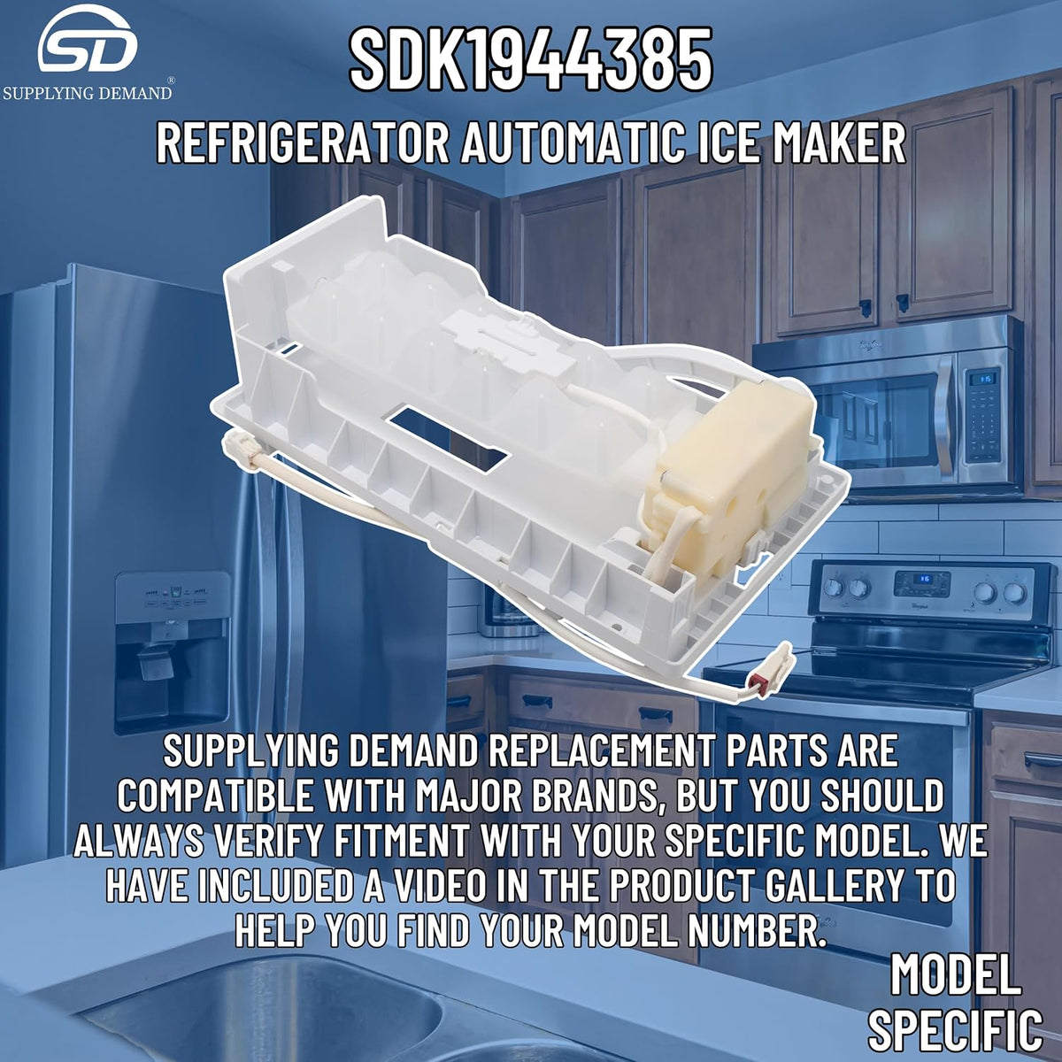 Supplying Demand K1944385 B01521291 Refrigerator Automatic Ice Maker Replacement