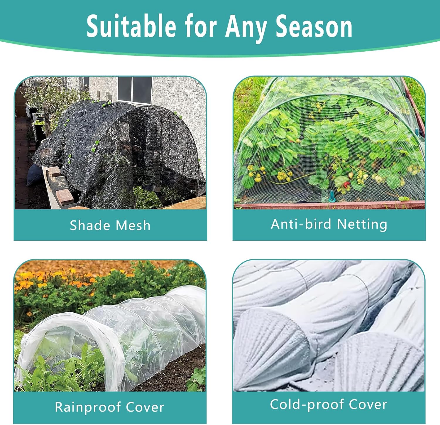 Garden Hoops for Raised Beds 36Pcs, 6 Sets of 8FT Long Greenhouse Hoops Grow Tunnel Rust-Free Fiberglass Support