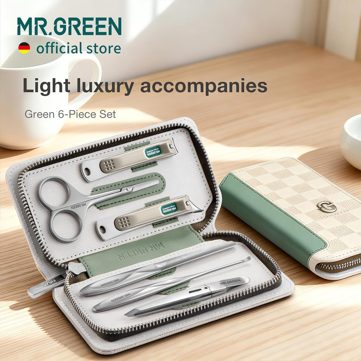 Manicure Sets Light Luxury Nail Clipper Kits Personal Care Tools Fashion Contrasting PU Case (Mr-8884)