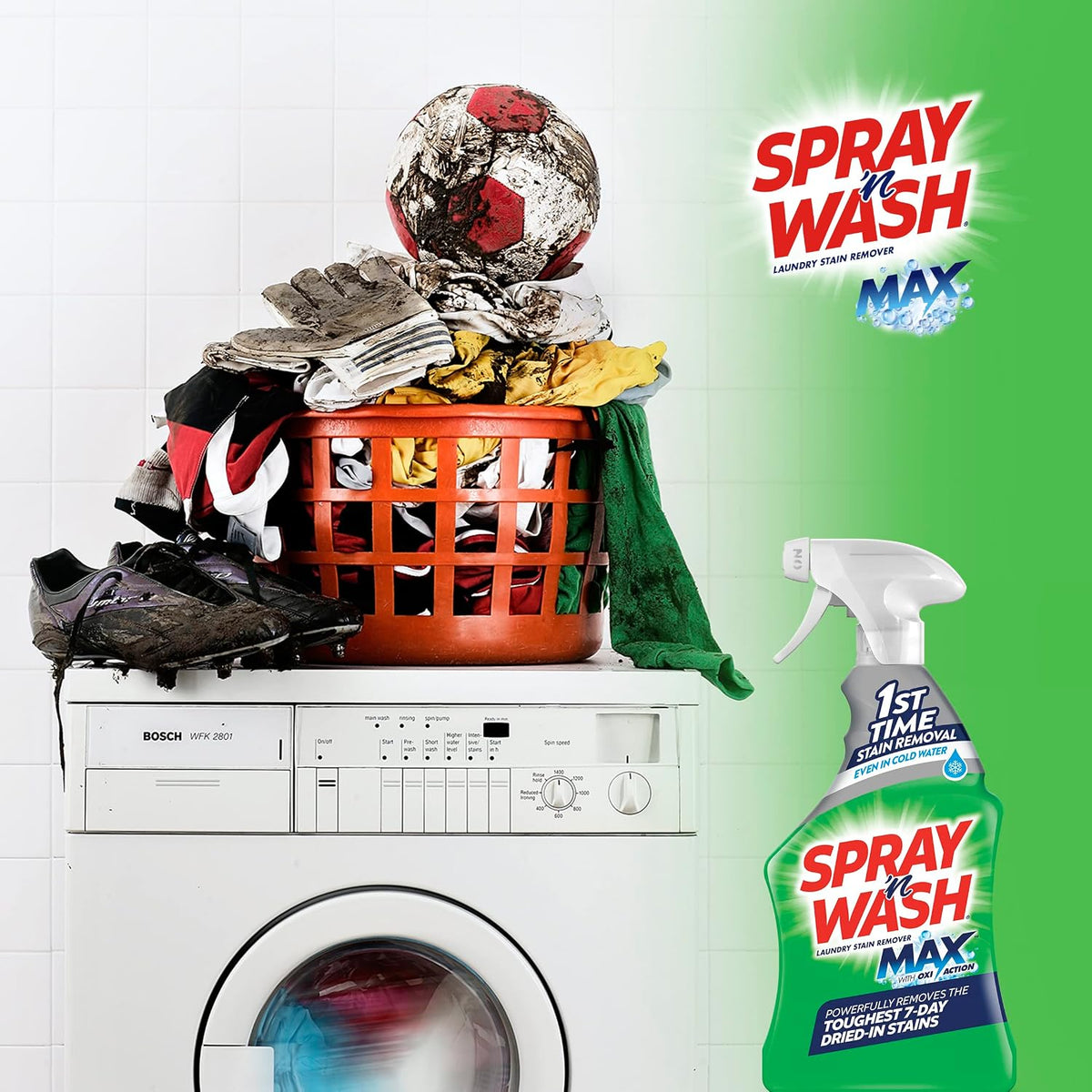 Max Laundry Stain Remover Spray for Clothes, 16oz