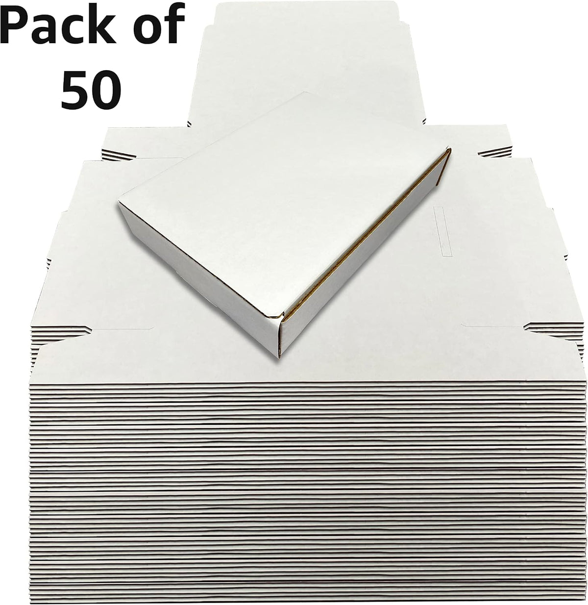 White Mailing Boxes, 50 Pack, 9" x 6.5" x 1.75"