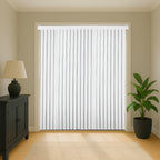 Vertical Blinds, 78" W x 84, White, Light-Filtering, Vinyl