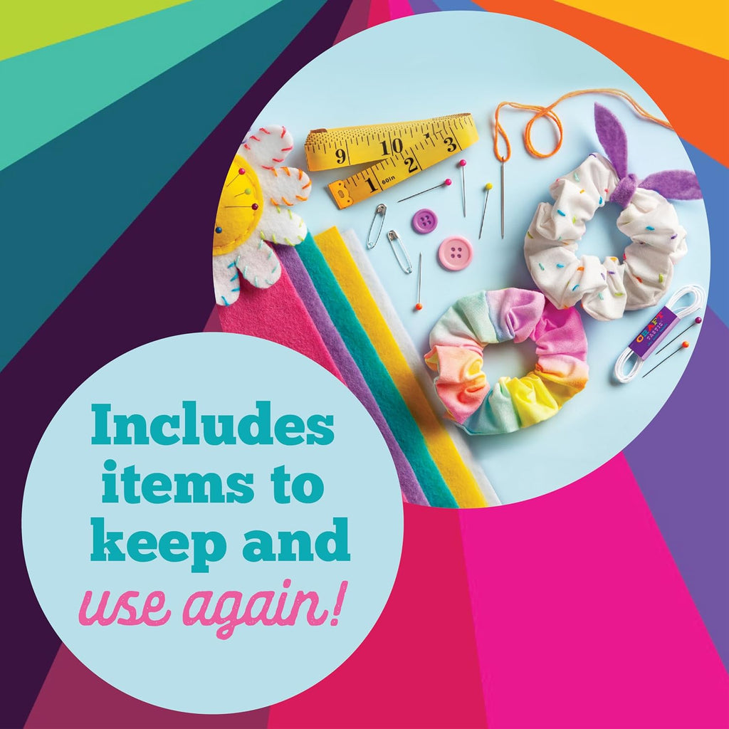 Let’s Learn to Sew – Mini Sewing Kit, Arts and Crafts, Art Supplies, Embroidery Kit for Beginners, Includes Sewing