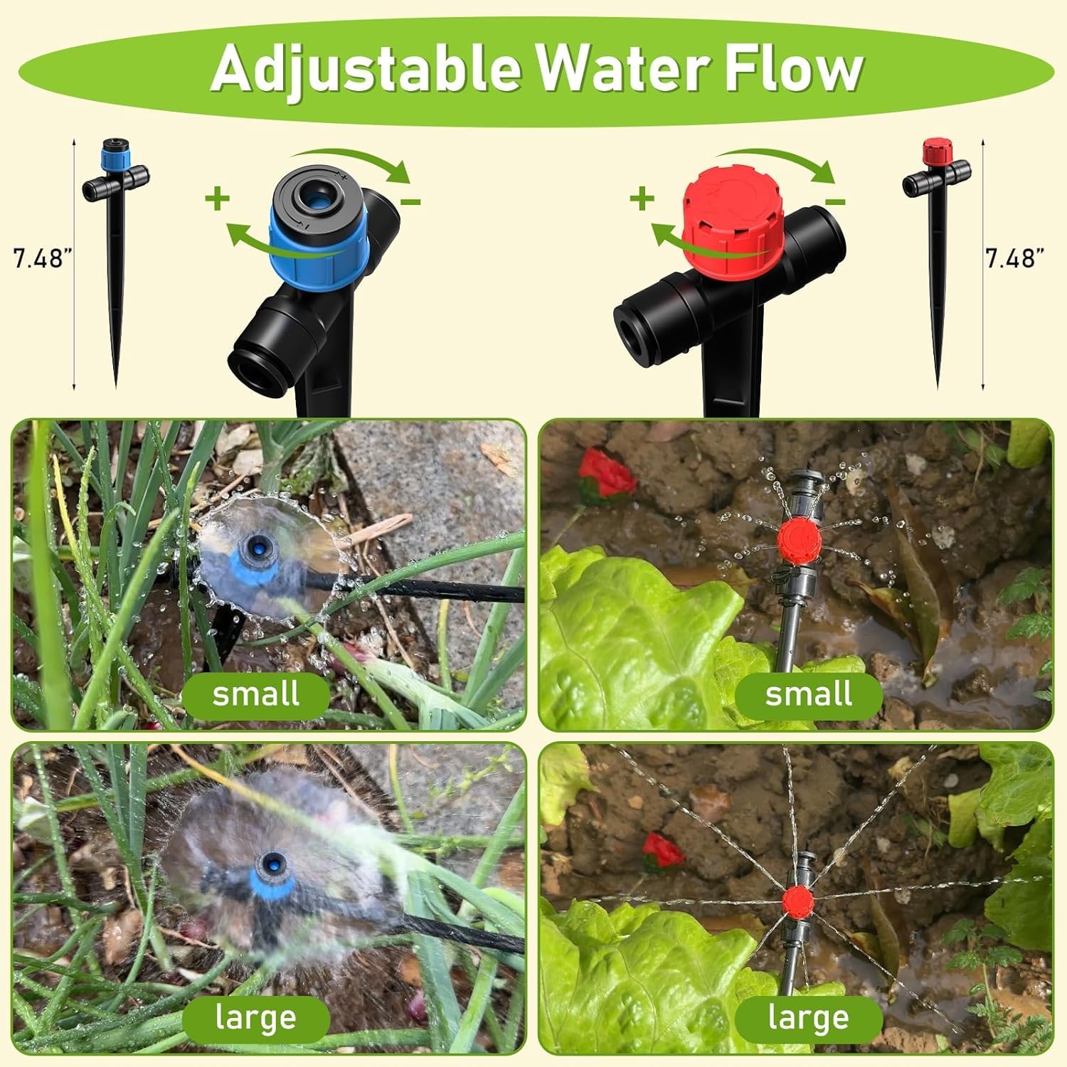 118FT Drip Irrigation System, Garden Watering System, Quick-Connect Drip Irrigation Kit for Lawn Raised Bed