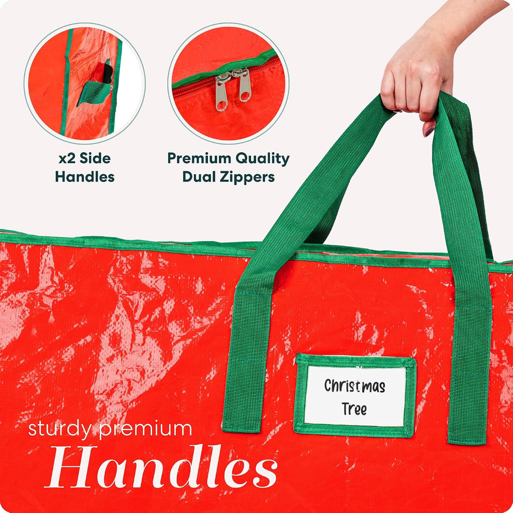 Christmas Tree Storage Bag - Stores 7.5 Foot Artificial Xmas Holiday Tree, Durable Waterproof Material, Zippered Bag